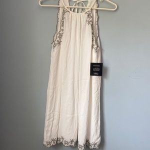 Lulus Despacito White Embroidered Shift Dress